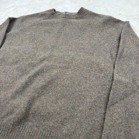 J. Crew 100% Lambswool Crew Neck Knit Sweater Style 98323 Brown Men's Large - Picture 2 of 7